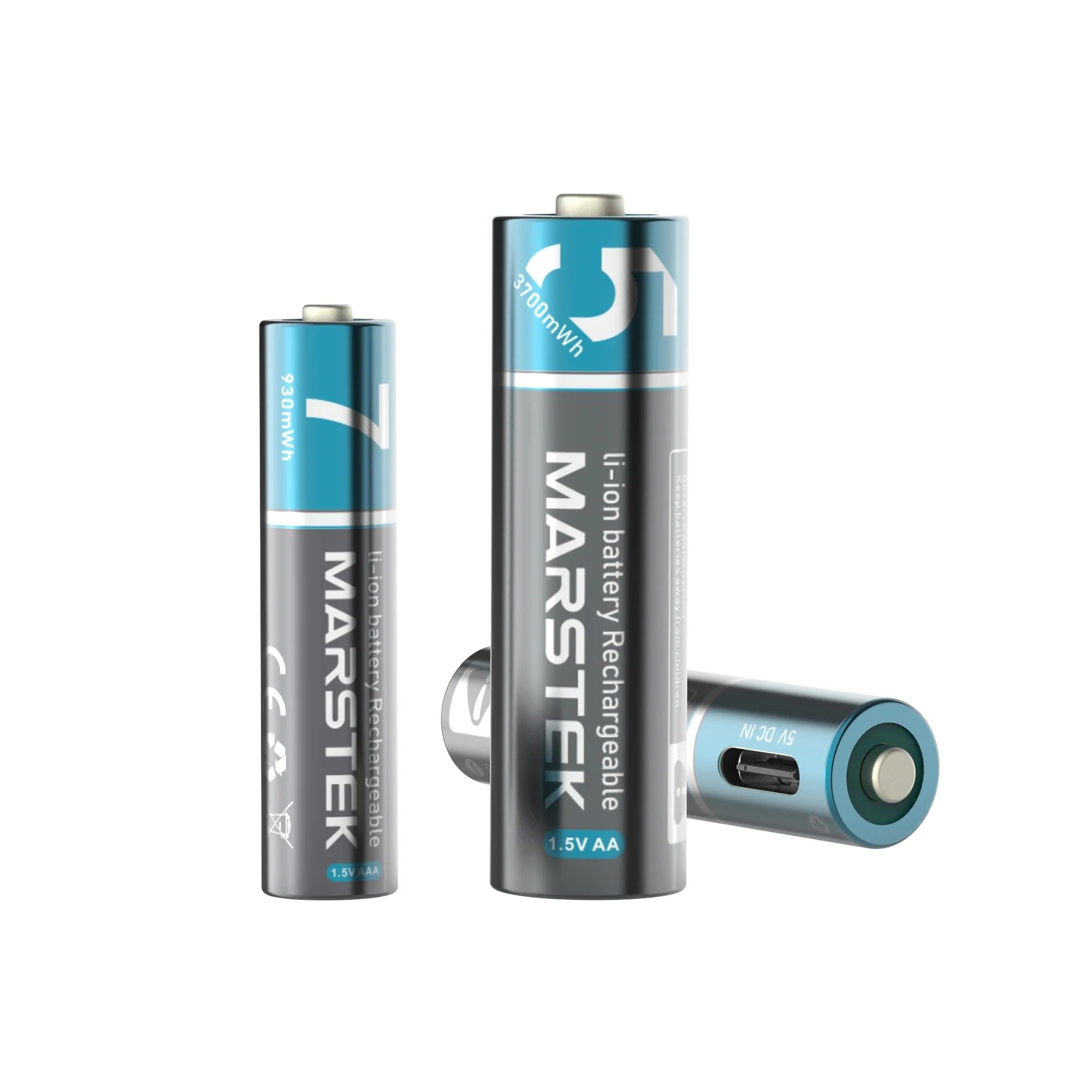 MARSTEK wiederaufladbarer Li-Ion-Akku mit USB-C-Anschluss